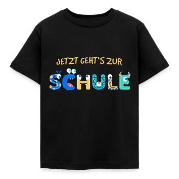 Einschulung Schule Erster Schultag Schulanfang - Kinder T-Shirt - Schwarz - Vorne - AI Model Kid Female (0cm)