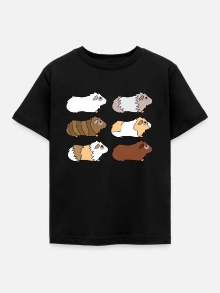 Cavia huisdier kinder t-shirt cavia - Børne-T-shirt - sort