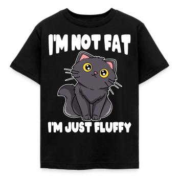 Cats I'm not fat I'm just one - Kids' T-Shirt - black - Front - AI Model Kid Female (0cm)