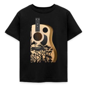 Nature Trees Chord Music Band Artist - Kids' T-Shirt - black - Front - AI Model Kid Female (0cm)