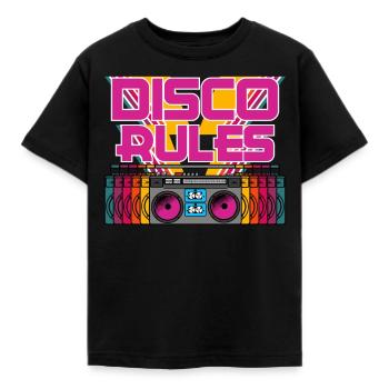 Vintage records disco vinyle disco - T-shirt Enfant - noir - Devant - AI Model Kid Female (0cm)