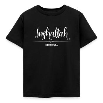 So Gott Will - Inshallah - Kinder T-Shirt - Schwarz - Vorne - AI Model Kid Female (0cm)