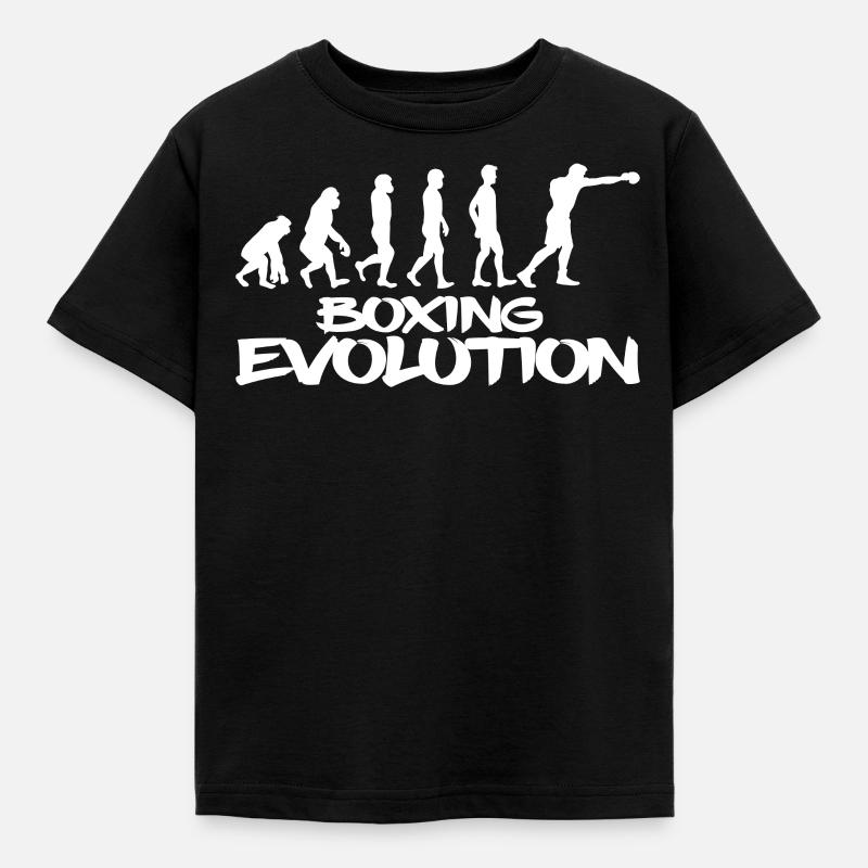 Boxing evolution - Kids' T-Shirt - black