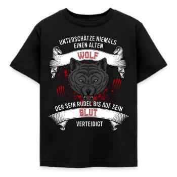 Ne jamais sous-estimer un loup - Germains - T-shirt Enfant - noir - Devant - AI Model Kid Female (0cm)
