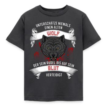 Ne jamais sous-estimer un loup - Germains - T-shirt Enfant - charbon - Devant - AI Model Kid Female (0cm)