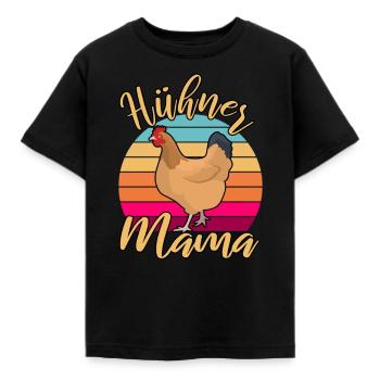 Hühner Mama Huhn - Kinder T-Shirt - Schwarz - Vorne - AI Model Kid Female (0cm)
