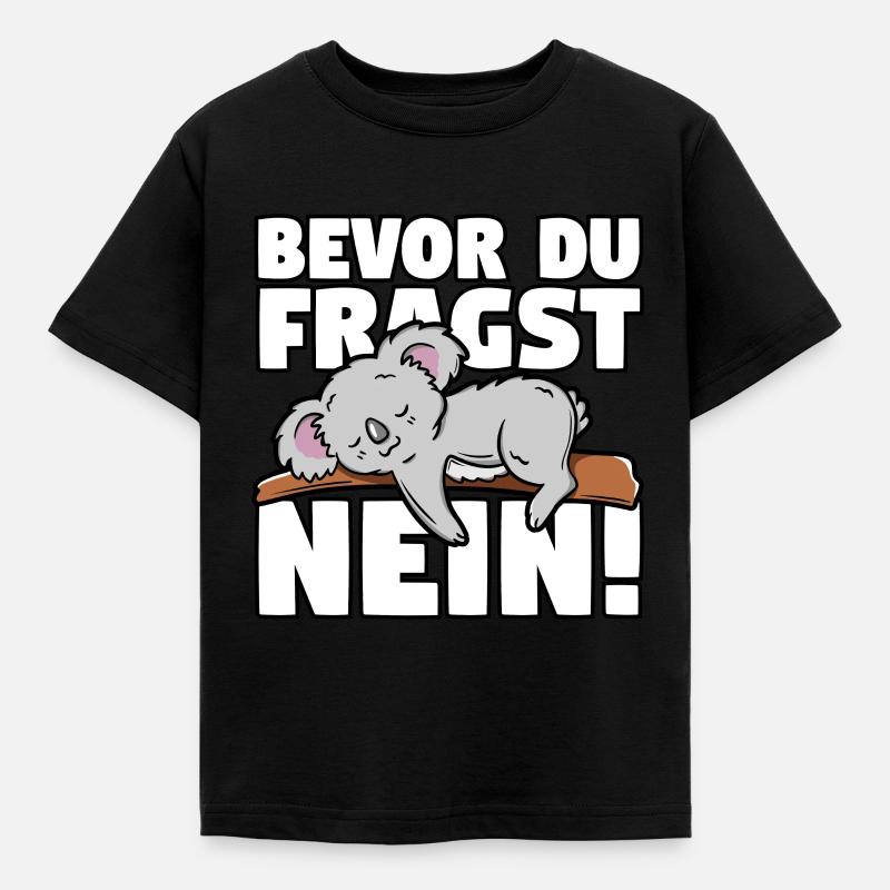 Koala - Kinder T-Shirt - Schwarz