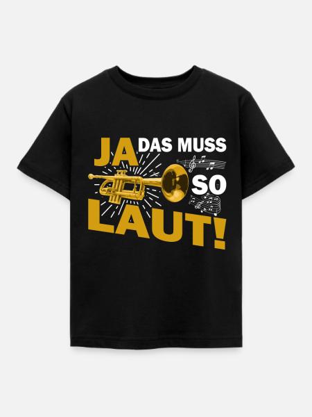 Trompete - Kinder T-Shirt - Schwarz