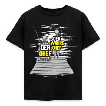 Angeln Vater Sohn Partnerlook - Kinder T-Shirt - Schwarz - Vorne - AI Model Kid Female (0cm)