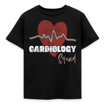Cardiology Squad For Cardiovascular Technologists - Kinder T-Shirt - Schwarz - Vorne - AI Model Kid Female (0cm)