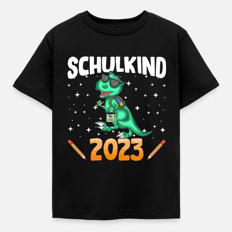 Schulkind 2023 Einschulung 1. Klasse Erstklassig - Kinder T-Shirt - Schwarz