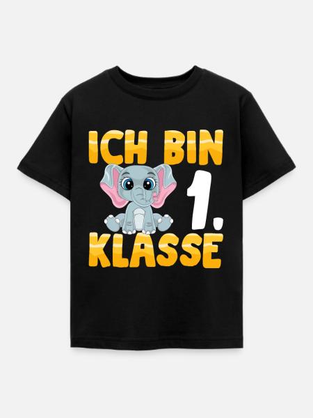 Ich bin 1. Klasse - Kinder T-Shirt - Schwarz