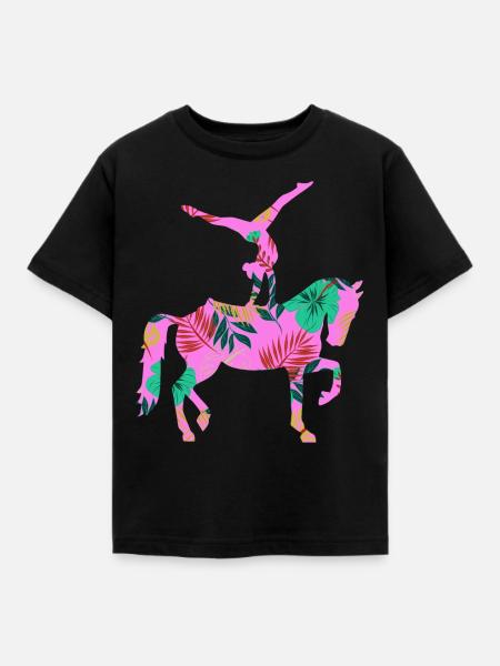 Voltigieren - Kinder T-Shirt - Schwarz