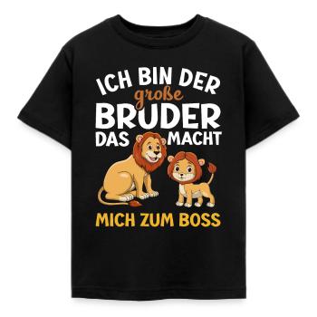 Großer Bruder 2023 Löwe Geschenk - Kinder T-Shirt - Schwarz - Vorne - AI Model Kid Female (0cm)