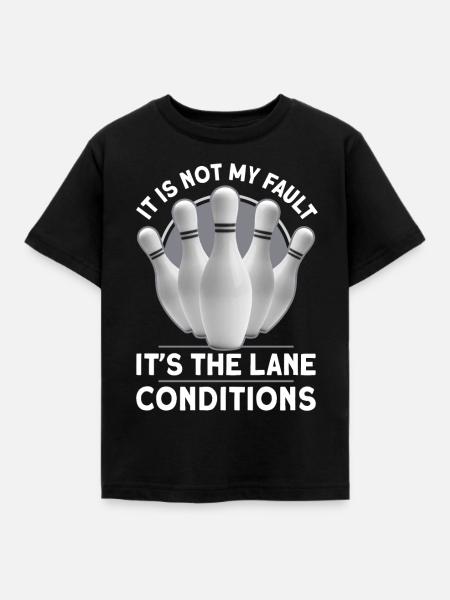 Lustiges Bowling - Kinder T-Shirt - Schwarz