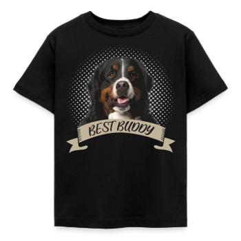 Chien de montagne bernois meilleur ami chien portrait - T-shirt Enfant - noir - Devant - AI Model Kid Female (0cm)