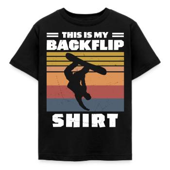 This Is My Backflip Snowboard Shirt - Kids' T-Shirt - black - Front - AI Model Kid Female (0cm)