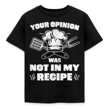 Drôle de recette de chef chef - T-shirt Enfant - noir - Devant - AI Model Kid Female (0cm)