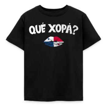 Panama Que Xopa Panama Slang - Kinder T-Shirt - Schwarz - Vorne - AI Model Kid Female (0cm)