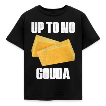 Up to No Gouda - Kinder T-Shirt - Schwarz - Vorne - AI Model Kid Female (0cm)