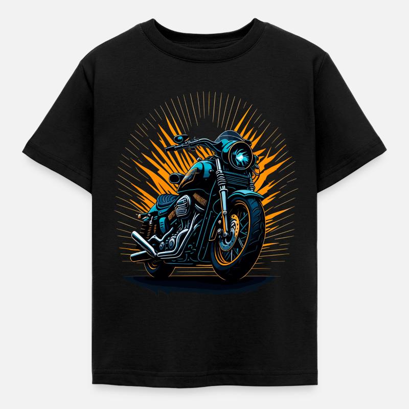 Classic motorcycle - Kids' T-Shirt - black