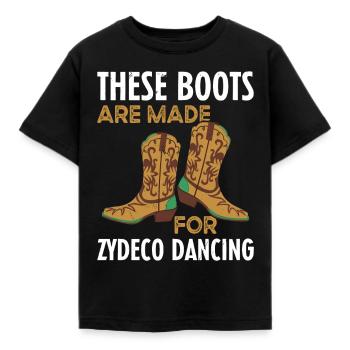 Bottes de danse Zydeco - T-shirt Enfant - noir - Devant - AI Model Kid Female (0cm)
