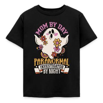 Mama ist Geisterjäger - Kinder T-Shirt - Schwarz - Vorne - AI Model Kid Female (0cm)