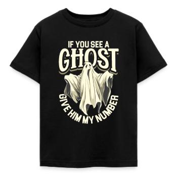 Wenn du einen Geist siehst - Geisterjäger - Kinder T-Shirt - Schwarz - Vorne - AI Model Kid Female (0cm)
