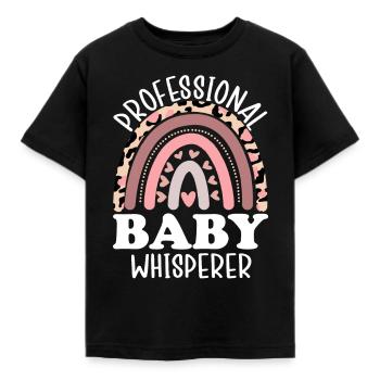 Professional Baby Whisperer Childbirth Maternity - Kids' T-Shirt - black - Front - AI Model Kid Female (0cm)