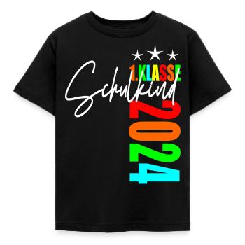 Schulkind 2024 - Kinder T-Shirt - Schwarz - Vorne - AI Model Kid Female (0cm)