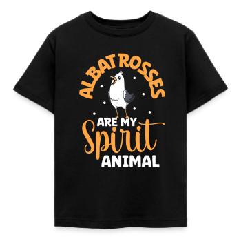 Lieblingstier - Albatros - Kinder T-Shirt - Schwarz - Vorne - AI Model Kid Female (0cm)