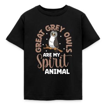 Lieblingstier - Bartkauz - Kinder T-Shirt - Schwarz - Vorne - AI Model Kid Female (0cm)