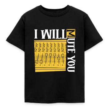 Je vais te mettre en sourdine - Ingénieur du son - T-shirt Enfant - noir - Devant - AI Model Kid Female (0cm)