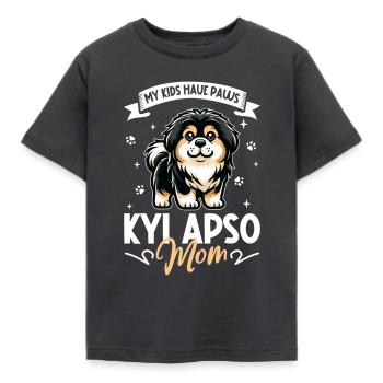 Maman tibétaine Kyi Apso - T-shirt Enfant - charbon - Devant - AI Model Kid Female (0cm)