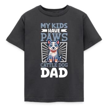 Papa australien de chien de bovin - T-shirt Enfant - charbon - Devant - AI Model Kid Female (0cm)