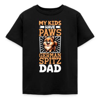 Papa Spitz allemand - T-shirt Enfant - noir - Devant - AI Model Kid Female (0cm)