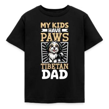 Papa terrier tibétain - T-shirt Enfant - noir - Devant - AI Model Kid Female (0cm)
