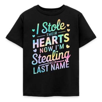 Drôle Adoption Tie Dye Famille d’accueil Parentalité - T-shirt Enfant - noir - Devant - AI Model Kid Female (0cm)