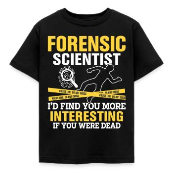 Scientifique médico-légal Scène de crime Preuves médico-légales - T-shirt Enfant - noir - Devant - AI Model Kid Female (0cm)