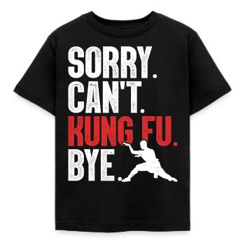 Funny Kung Fu Self Defence Shaolin Wing Chun Kung - Kids' T-Shirt - black - Front - AI Model Kid Female (0cm)