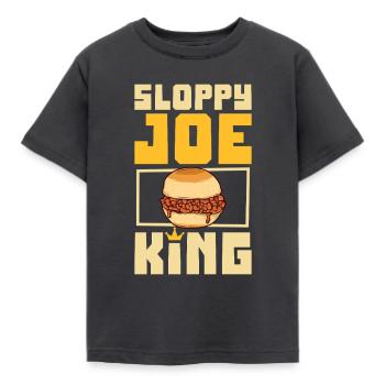 Sloppy Joe King - Kinder T-Shirt - Dunkelgrau - Vorne - AI Model Kid Female (0cm)