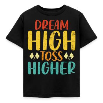 Dream High Toss Higher Rétro Fanfare Drôle - T-shirt Enfant - noir - Devant - AI Model Kid Female (0cm)