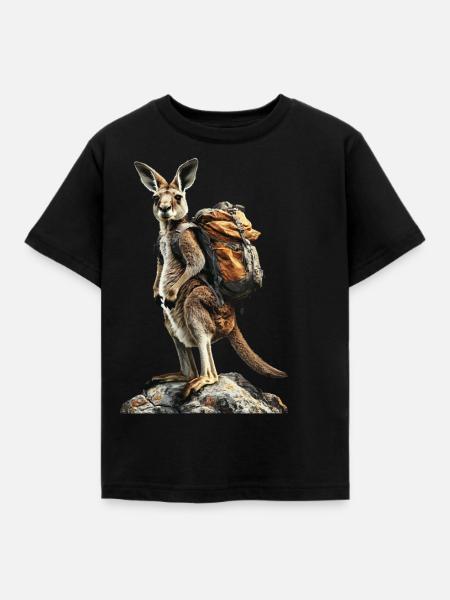 Känguru - Kinder T-Shirt - Schwarz
