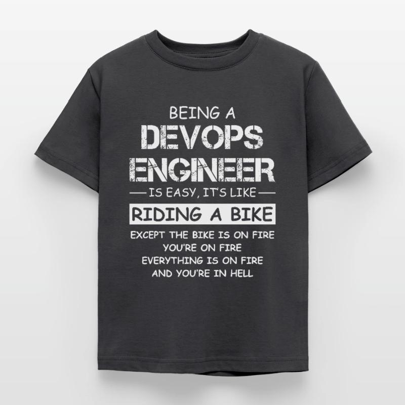 Devis d’ingénieur DevOps Fire Motorcycle T-shirt Enfant