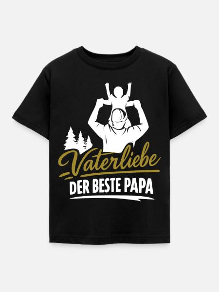 Vaterliebe Der Beste Papa - Kinder T-Shirt - Schwarz