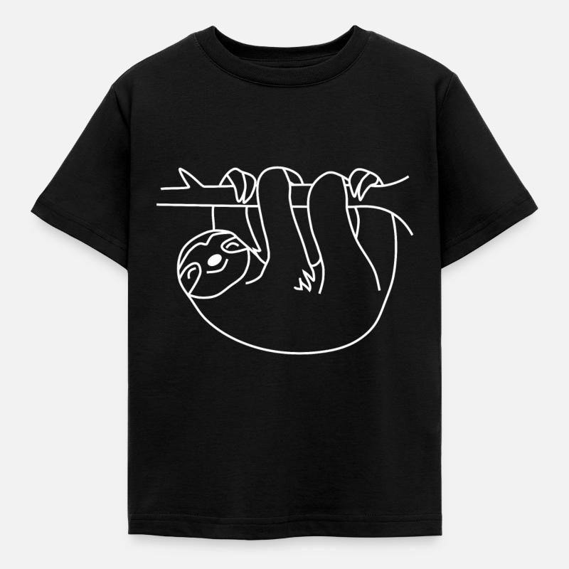 sloth - Kids' T-Shirt - black
