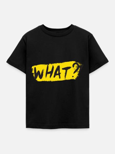 Was - Kinder T-Shirt - Schwarz