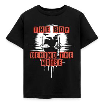Drummer Boy Schlagzeuger Drumset Silhouette - Kinder T-Shirt - Schwarz - Vorne - AI Model Kid Female (0cm)