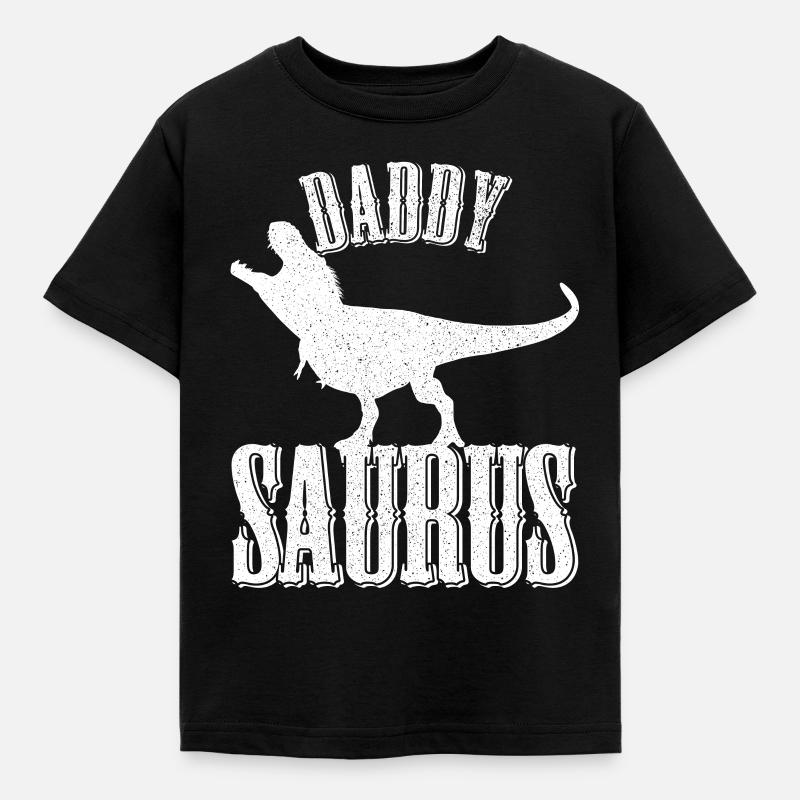 Dad Saurus Gift Idea - Kids' T-Shirt - black