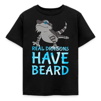 Lézard dragon avec barbe mon meilleur copain - T-shirt Enfant - noir - Devant - AI Model Kid Female (0cm)